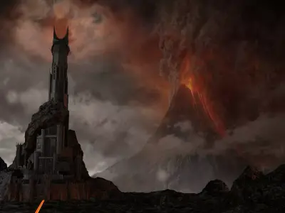 The Dark Tower of Barad-Dur 3D model