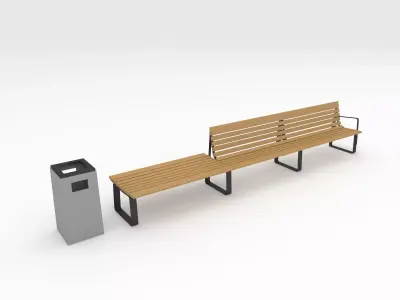 Bench Park 52 3D model