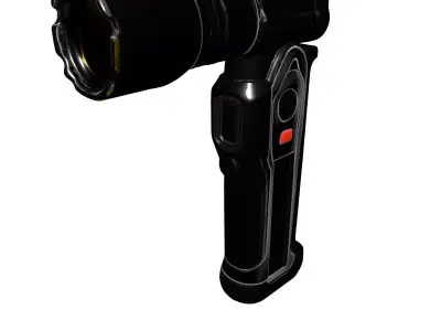 Tactical LShape Flashlight 3D Model Low-poly 3D model