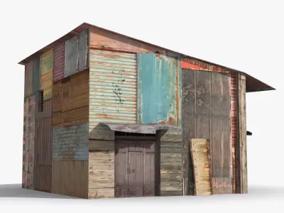 Slum x1 Low-poly 3D model