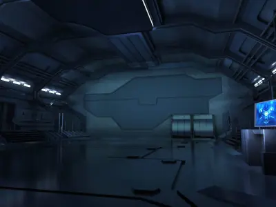 spaceship space station futuristic sci-fi fantasy 3D model