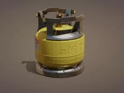 SciFi Butane bottle Low-poly 3D model