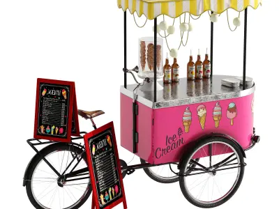 Ice cream bicycle 2 3D model