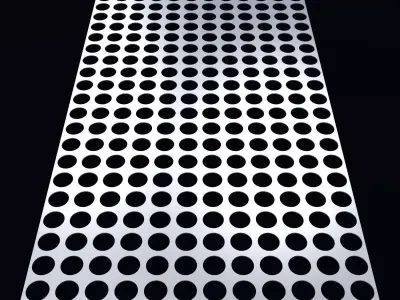 Perforated panel with 50 percent opening 25O72 3D model