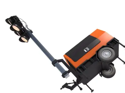 Mobile stadium Light Tower 3D model