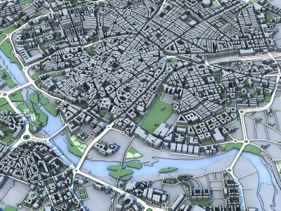 Salamanca City in Spain 3D model