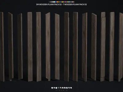 Wooden Plank Pack Vol 02 Low-poly 3D model