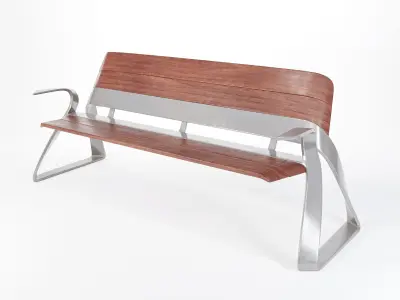 Mrf Artform Rest Seat street bench Low-poly 3D model