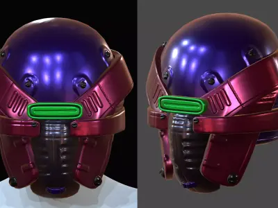 Helmet plastic mask protection  Low-poly 3D model Low-poly 3D model order