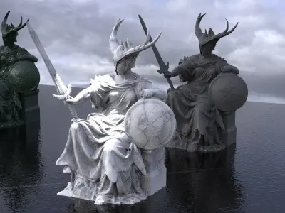 Britannia Statue 2  3D model