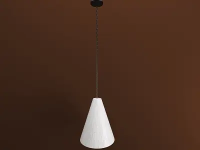 Pendant white plaster 3D model