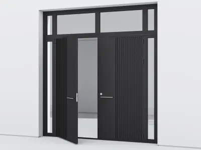 Aluminium door 58 3D model
