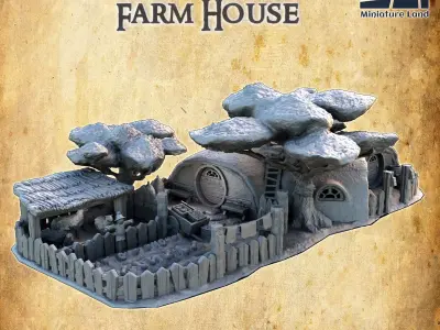 Halfling Farm House Tabletop Terrain 28 MM 3D print model