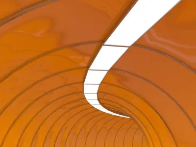 Circular Futuristic Corridor 3D model