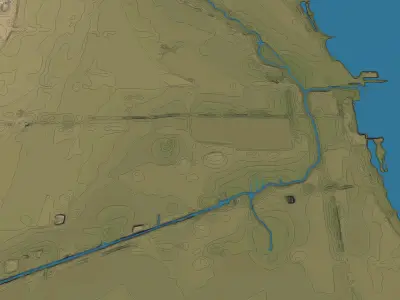 Chicago Low-poly 3D model