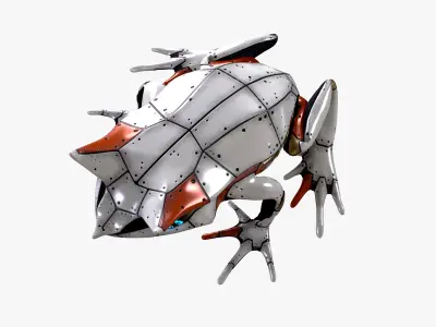 Malayan Robot Frog Low-poly 3D model