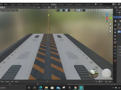 scifi-floor orange and stripe 3D model