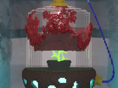 ArborBottle lego plant in glass container Low-poly 3D model