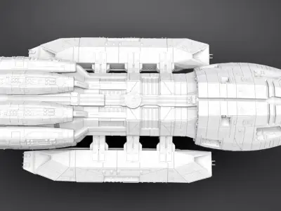 Battlestar Pegasus Scale model  3D print model