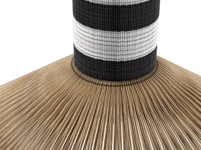 Tribe LED handmade rope pendant lamp by AMPM 3D model