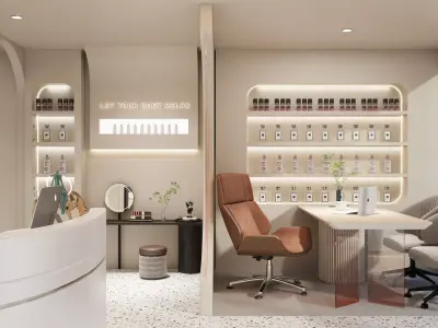 Beauty Salon Low-poly 3D model