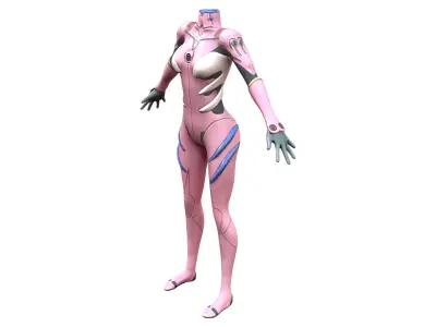 Droid Body Full Suit Low-poly 3D model