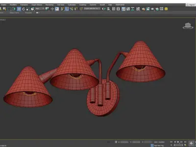 Isabella 3 Light Sconce Low-poly 3D model