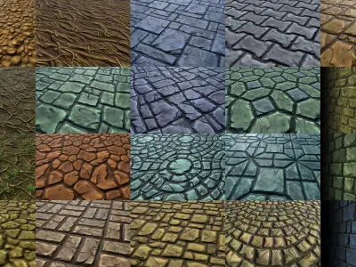 Hand-painted Textures Pack 3D model