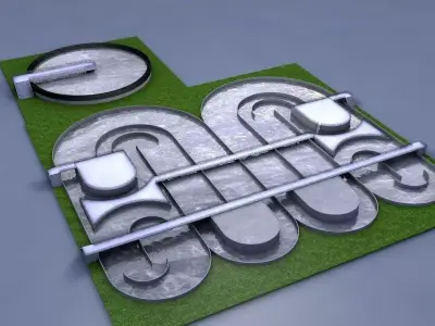 wastewater treatment plant 3D model