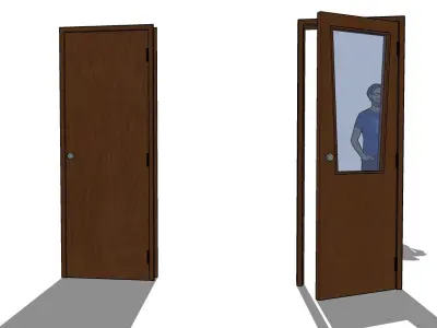 Door made in SketchUp 3D model
