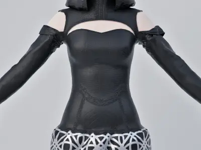 Sci-fi fantasy outfit  3D model