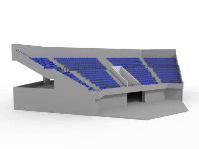 Stadium Tribune 06 Corner 3D model