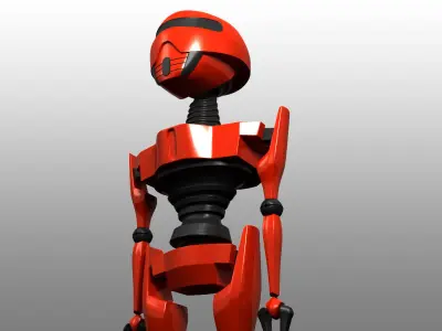 Simple Robot Low-poly 3D model get