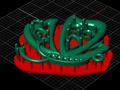 Butterfly Pendant 3D print model 5