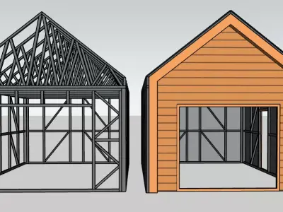 The best garage Low-poly 3D model purchase