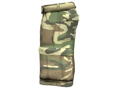 Cargo Shorts Low-poly 3D model