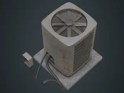 Air Conditioner 3B Low-poly 3D model