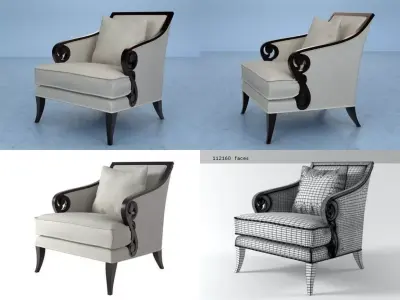 Scroll Armchair 3D model