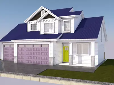 Mini House Low-poly 3D model purchase
