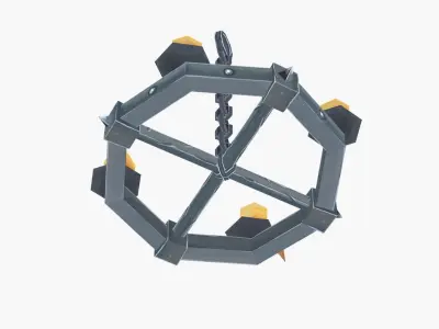 Chandelier Hand Paint Low-poly 3D model