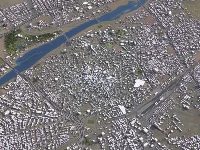 Mosul - 3D City Model Low-poly 3D model
