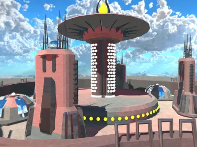Sci-Fi Building 4 3D model