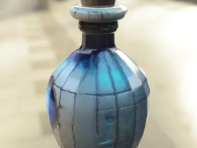 Arcane Core Vial  Magical Energy Bottle 3D model
