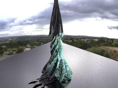 London Crystal Shard Sci Fi Tower 2 3D model