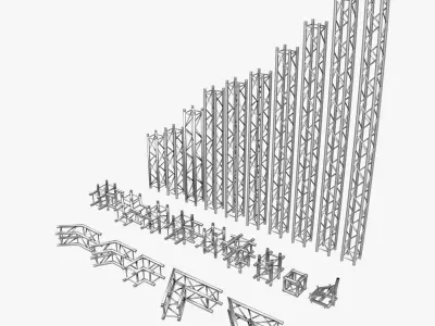 Square Truss Standard Collection - 24 PCS Modular 3D model