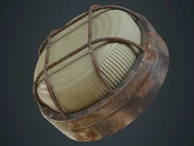 Bulkhead Light 2D Low-poly 3D model