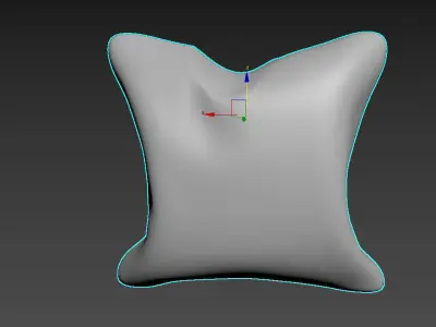 Pillow Low-poly 3D model 3