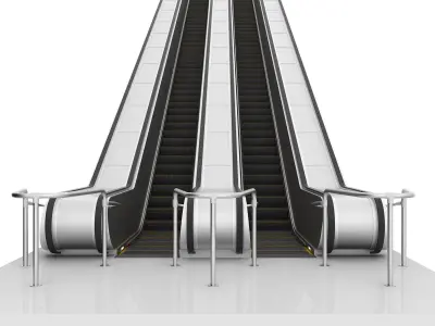Escalator  Low-poly 3D model