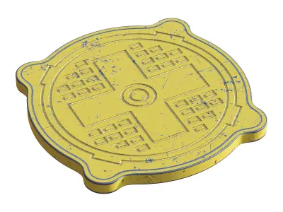 Sewage hatches Low-poly 3D model