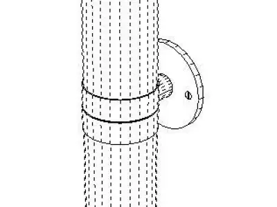 30s style wall light Low-poly 3D model